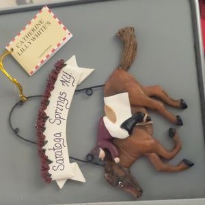 Catherine Lillywhite's Limited Edition Saratoga Springs NY Horse Ornament